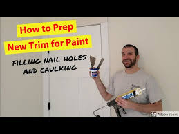 paint filling nail holes and caulking