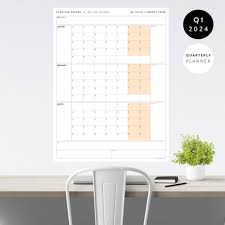 Q1 2024 Quarterly Giant Wall Calendar