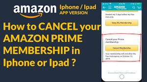 cancel your amazon prime membership