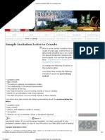 Sample invitation letter for canadian visa. Letter Of Invitation To Ireland Travel Visa Passport