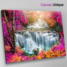 White Waterfall Scenic Wall Art Picture