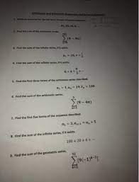 arithmetic and geometric sequences and