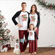 long sleeve christmas family pajamas