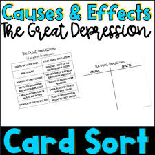 The Great Depression Causes And Effects Activity