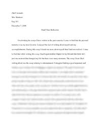 reflective essay for english class english class reflection paper reflective essay for english class