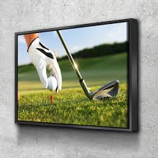 Golf Tee Shot Golf Canvas Wall Art