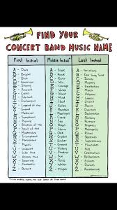 There are musical names to suit everyone's taste and genre preference, from classical music and opera to blues and. Lancaster Music On Twitter Find Your Concert Band Music Name Https T Co 4o50wdvluq