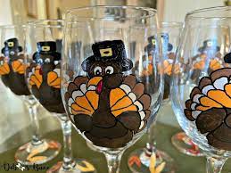 Paint Thanksgiving Turkey Glasses As