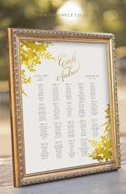 Gold Themed Wedding Seating Plans