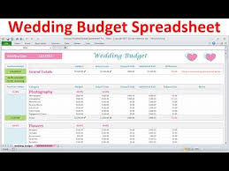 Wedding Budget Spreadsheet Simple Excel Wedding Budget Planner Download