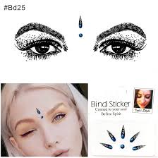 bd25 clic blue face jewel bindi