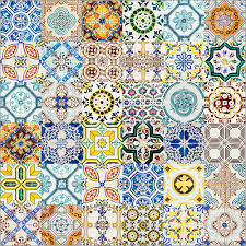 azulejos ceramic wall in lisbon posters