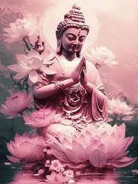 Diamond Painting Pink Lotus Buddha Diy