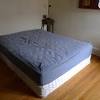 It is a queen bed which measures 60 inches wide, 80 inches long. 1
