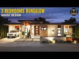 3 Bedrooms Modern Bungalow House Design