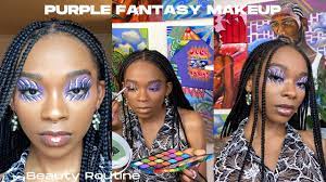 purple fantasy makeup look you