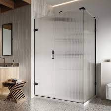 reeded toughened glass shower screen