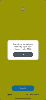 C14a issue, can't log in : r/snapchatsupport