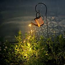 Solar Led Garden Watering Can Lamp With