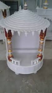 white designer marble temple for home