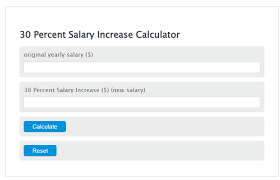 30 percent salary increase calculator