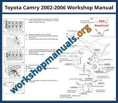 toyota camry 2002 2006 work repair