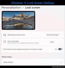 adjust or disable the windows lock screen