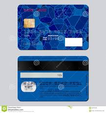 Realistic Detailed Credit Card On Both Sides The Sample