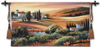 afternoon light in tuscany tapestry