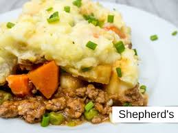 pie with ground beef and vegetables