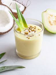 guava pineapple smoothie with coconut