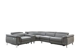 In my view, it's one of the best leather sectional recliners on the market. Divani Casa Easton Modern Dark Grey Leather Sectional Sofa W 2 Recliners By Vig Furniture