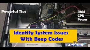 hp desktop identify beep codes and