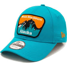 New Era Curved Brim 9forty Usa Patch Alaska Mount Blackburn Blue Adjustable Cap