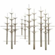 A Metal Forest Wall Sculpture By Curtis