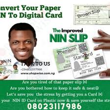 national id card on plastic ing