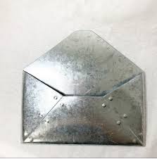 Galvanized Metal Envelope Mail Holder