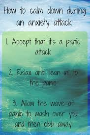 calm down during an anxiety