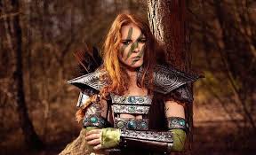 this skyrim aela the huntress cosplay