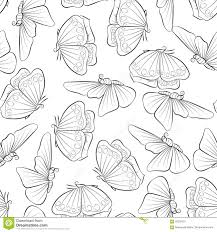 Butterfly Coloring Book Seamless Pattern Background The