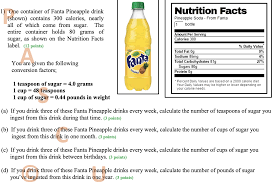 solved nutrition facts pineapple soda