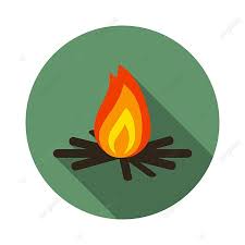 Bonfire Icon In Flat Design