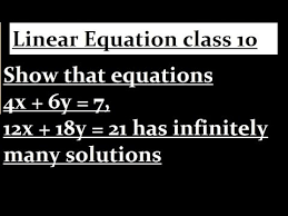 Equations 4x 6y 7 12x 18y 21