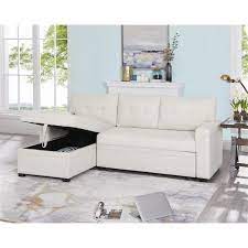 white tufted sectional sofa sleeper