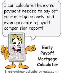 Early Payoff Mortgage Calculator To Calculate Goal Payment Amount
