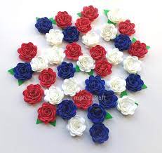 Anemones, tropicals, succulents, orchids, freesia Amazon Com Red White And Blue Paper Flowers Wall Decor Party Table Decor Cup Cake Topper Window Decor Name Card Brooch Home Kitchen