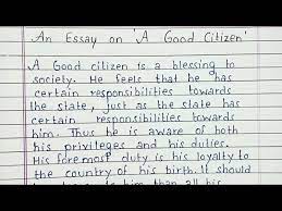 good citizen essay writing english