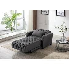 tufted reclining chaise lounge