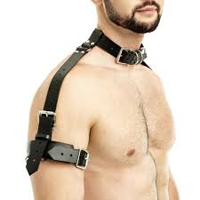 Pu Leather Men's Collars And Arm Rings All In One Fetish Bondage Restraints  Body Seat Belts Gay Sex Tools Adult Games Sex Toys - Buy Male Fashion  Harness Leather Belt Bondage Set