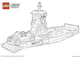 Lego City Boat Transport Ferry Coloring Pages Printable